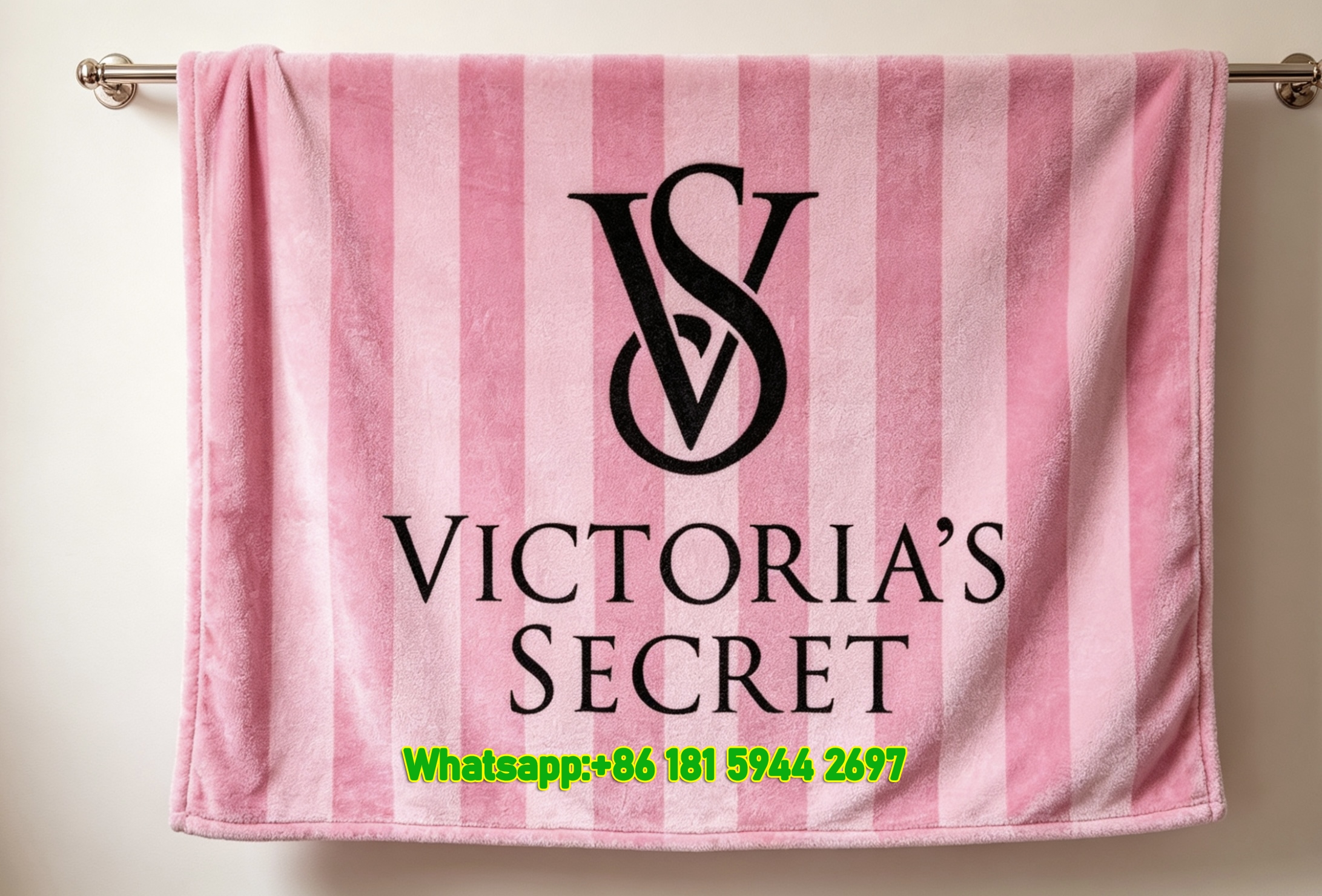 victoria's secret pink logo flannel throw blanket for sofa V003